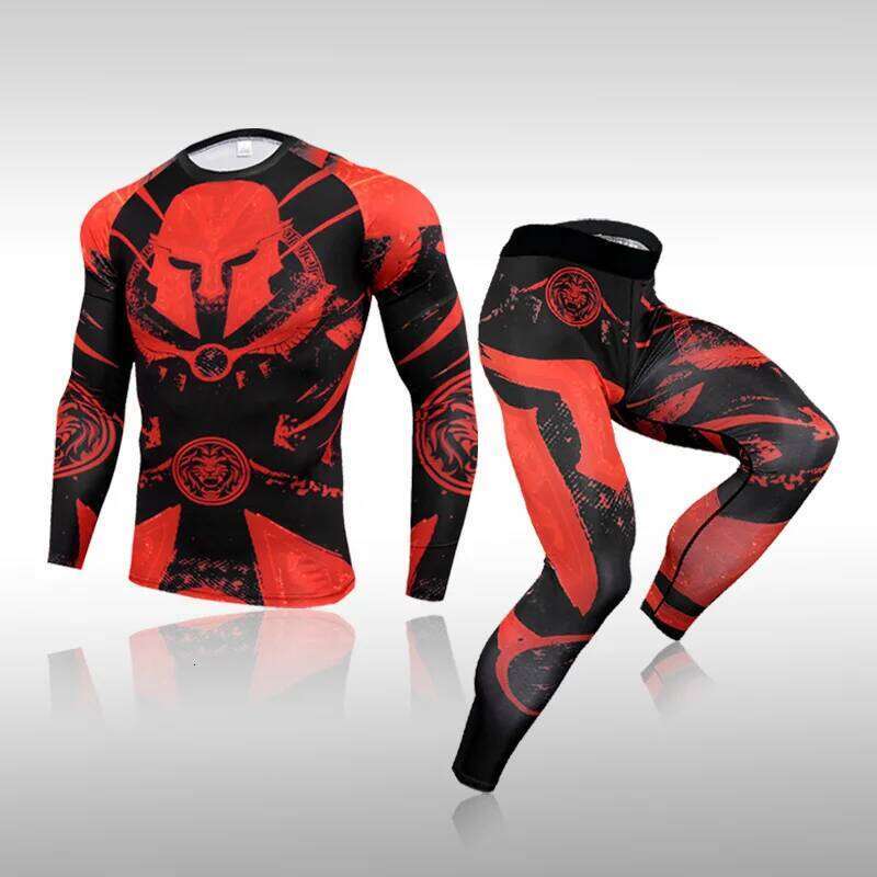 Men's Compression Sportswear Suits Gym Tights Training Clothes Workout Jogging Sports Set Running Rashguard Tracksuit For Men