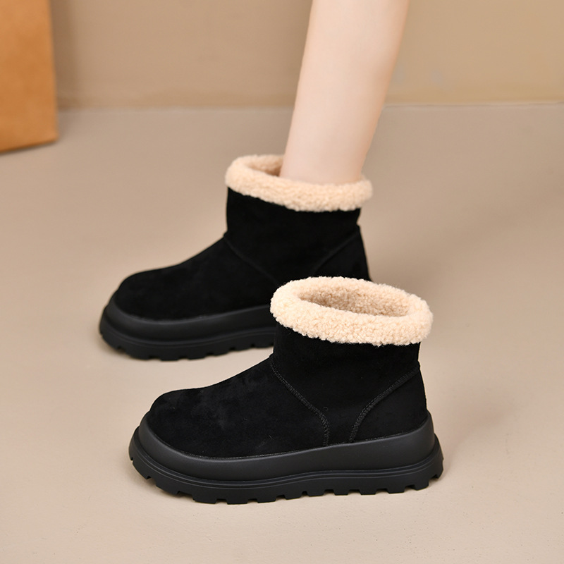 new Free delivery designer woman cotton boots Snow boots women's short tube with fleece anti slip and warm cotton boots