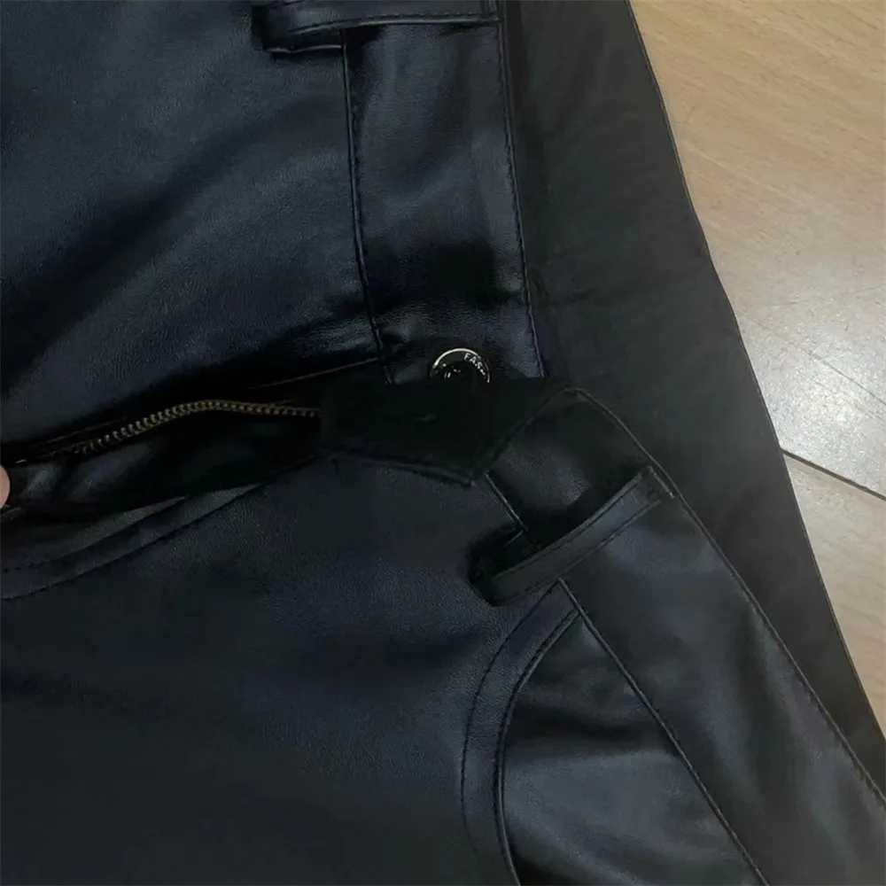 Mens Leather Pants Skinny Fit Elastic Fashion PU Leather Bikers Trousers Nightclub Party Dance Pants Thin W250819