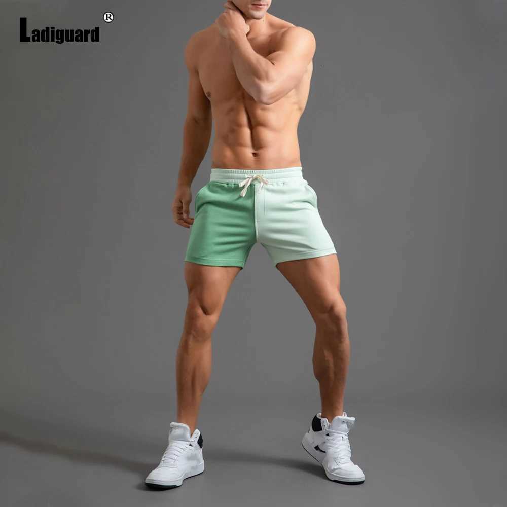 LadyGuard Mens Casual Skinny Beach Shorts Homme Patchwork Shorts Plus Size Male Drawstring Short Pants Sexy Mens Clothing 2022 W250819