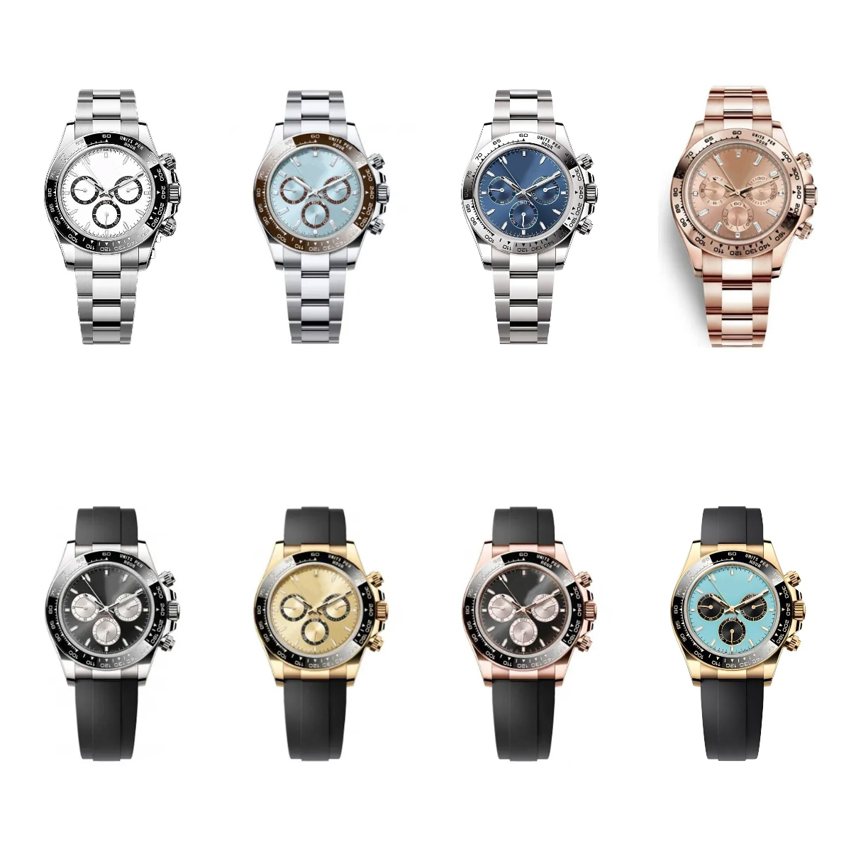 Mens watch 40mm dial automatic watches 904L stainless steel/rubber strap Sapphire Luminous Man's luxury designer wristwatches With box/bag/paper and Free shipping