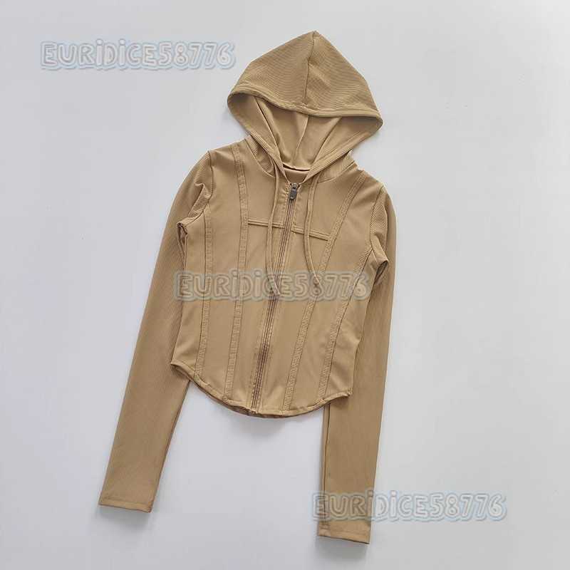 Womens Fitness Clothing Sports Top Running Jacket Fitness Clothing Long Sleeve Yoga Zipper Hooded Jacket Women H250819