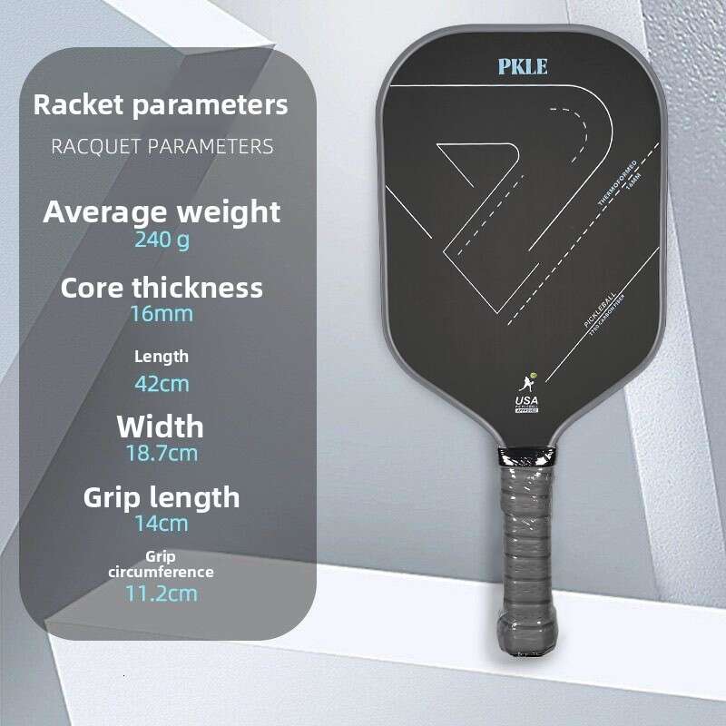 T700 Matte Carbon Fiber Pickleball 16Mm Thick Professional Sports Competition Type Racket Blade