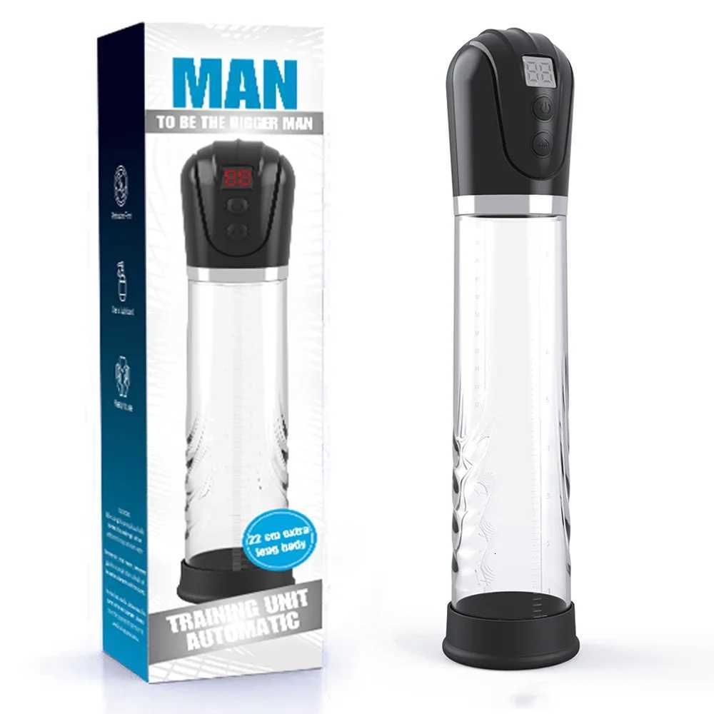230mm Ultra-long Vacuum Pump Electric Penis Pump Male Masturbator Dick Extender Penis Enlargement Pump Trainer Sex Toy for MenXJ250819