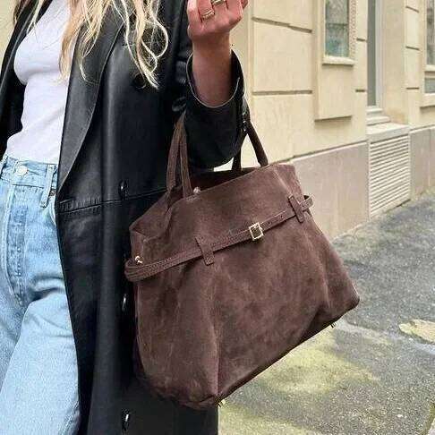 Fashion Big Square Office Chocolate Shoulder Bag Woman Strap Buckle Designer Female Autumn Winter Tote Purse Handbags bag