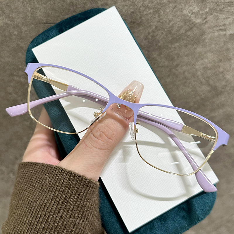 Ultra-lightweight, pure-style thin-frame glasses with blue light protection, classic and versatile G95-286