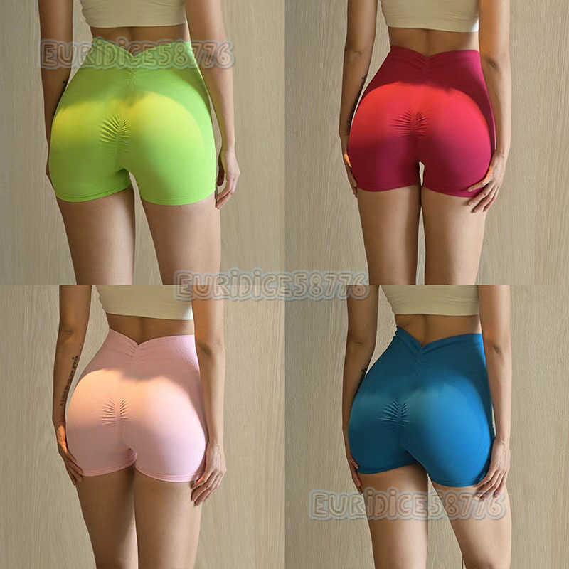 Summer Yoga Sports Shorts Peach Hip Outerwear Fitness Pants Women Three-quarter High Waist Hip-lifting Running Quick-dry Shorts H250819