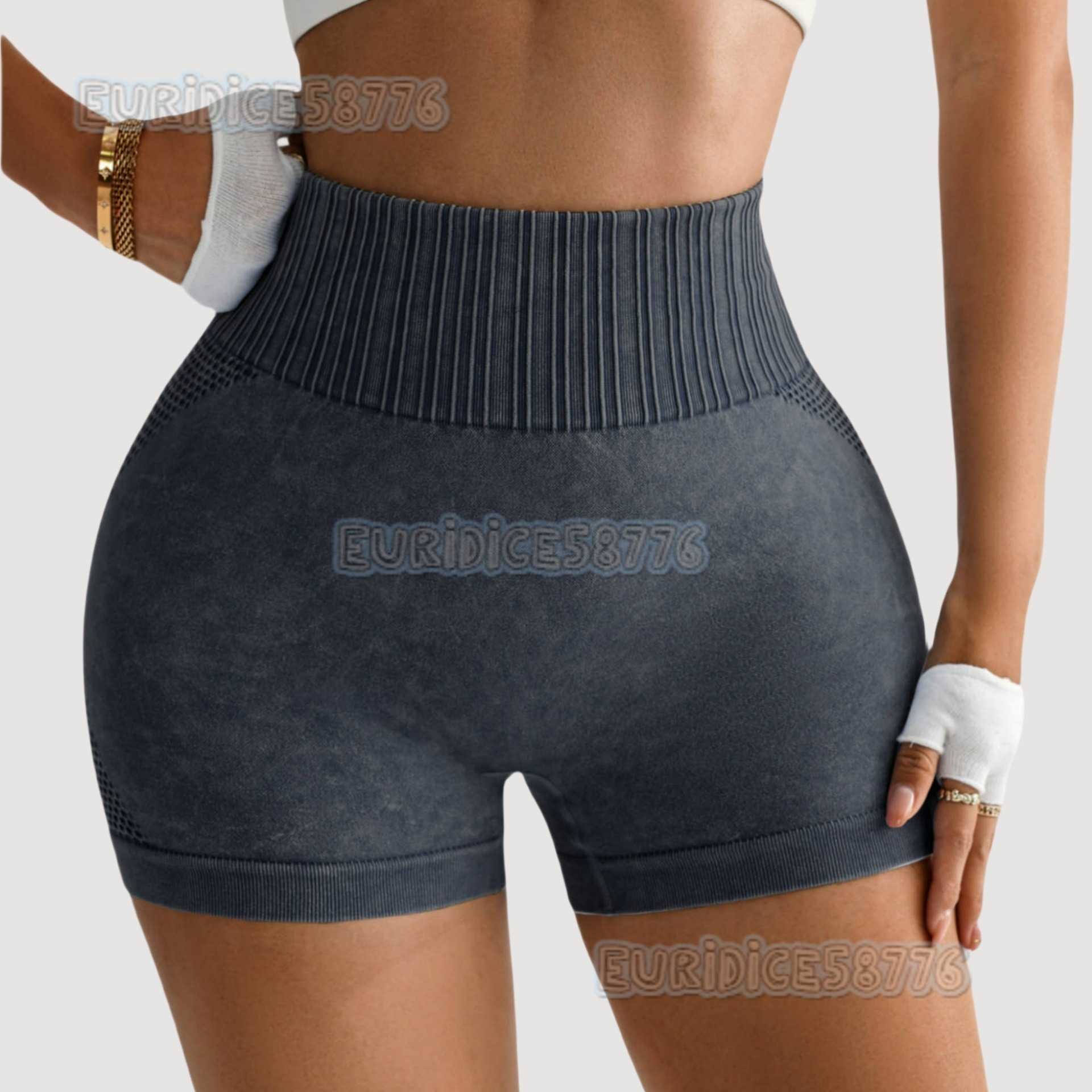 Sand Washed Yoga Shorts High Waist Hip Lift Fitness Pants Quick Dry Running Sports Tight Shorts Wearable Shorts H250819