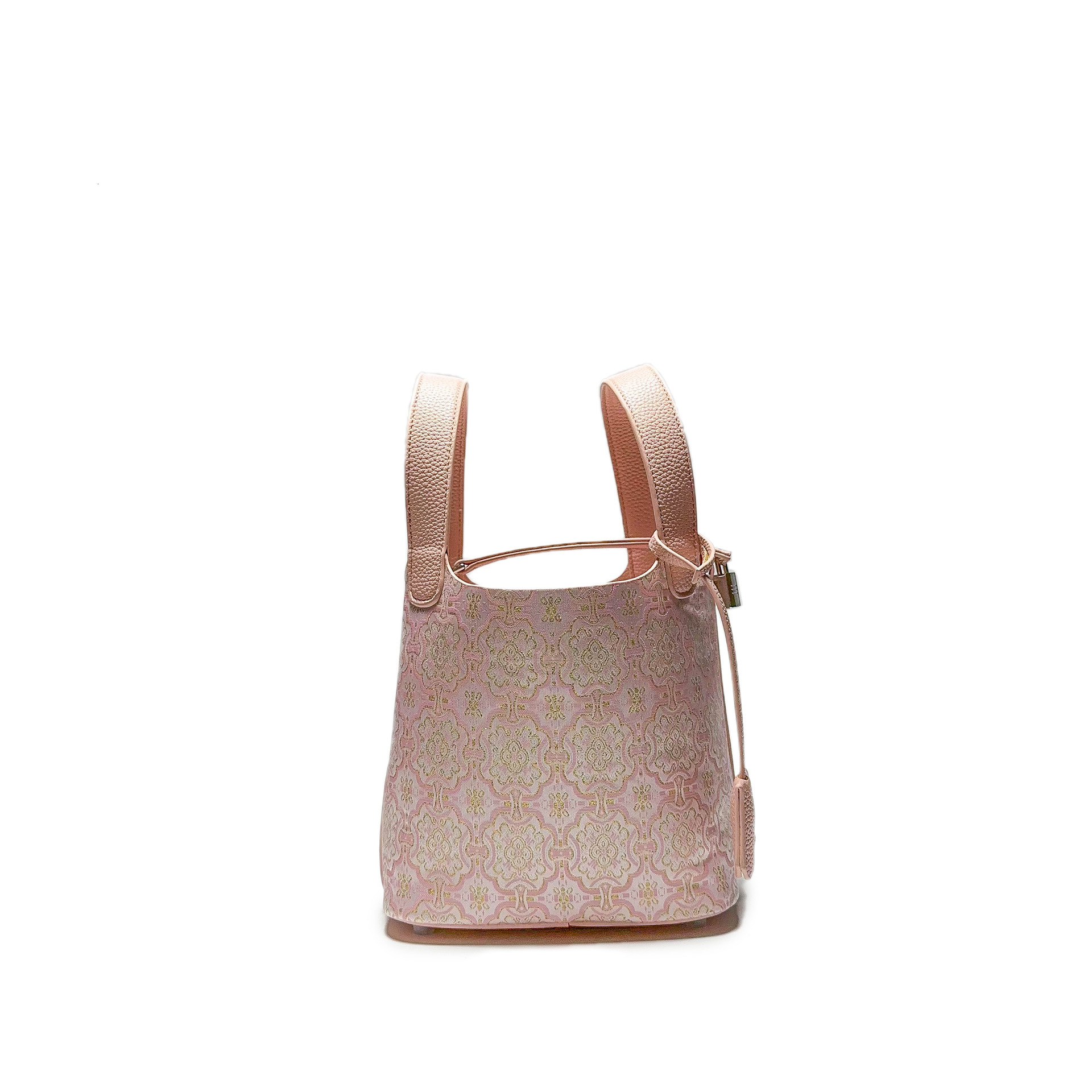 Free Shipping Designer New Song Jin Pattern Women's Handbag Chinese Fashion Bucket Bag Large Capacity Shoulder Bag Luxury Shopping Makeup Bag