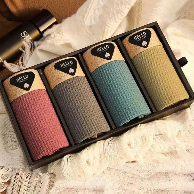 4pcs Mens Boxer Shorts Ice Silk Underwear Plus Size Underpants Cool Breathable Sexy Slim Panties Mesh Lingerie Wholesale Lots W250819