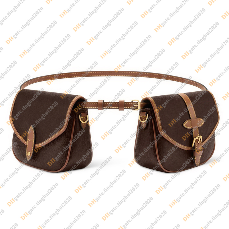 Ladies Fashion Casual Designe Luxury Duo BB Bag Bumbag Waist Bags Waist Welt Pocket Belt Bag Crossbody Messenger Bag TOP Mirror Quality M26592 Purse Pouch