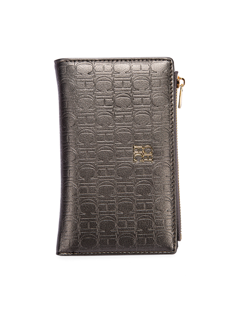 Women's Long Coin Purse Fashion Luxury Letters Solid Color Short Small Wallet Simple Square Portable Tri Fold Wallet for Ladies