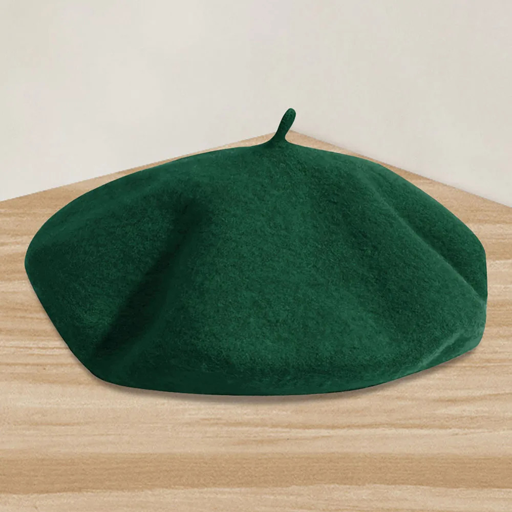 Womens chic retro style beret classic French style breathable elastic knit perfect choice for autumn and winter fashion han 250819