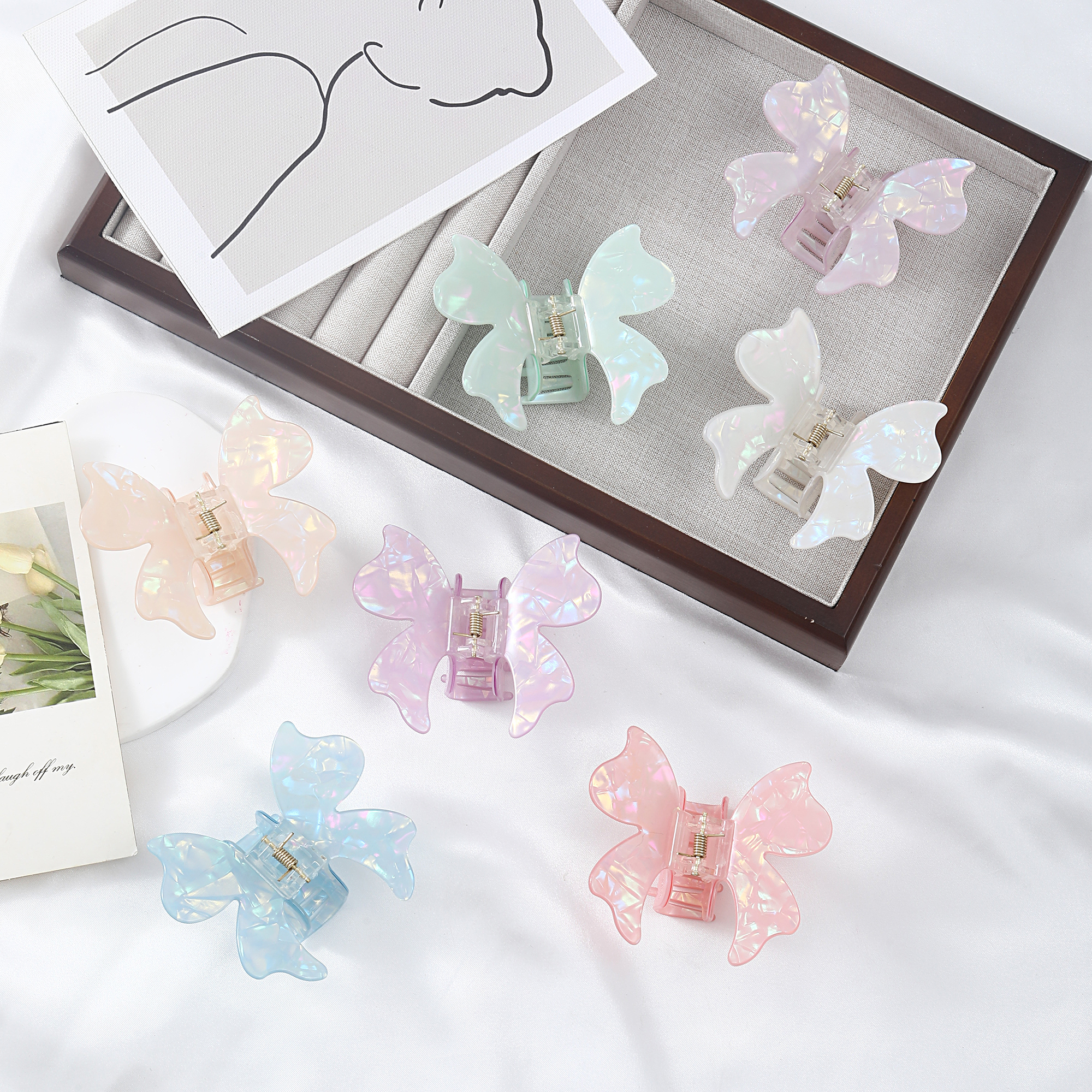 New Korean-style ponytail clips at the back of the head, top clips for updo hair clips, stylish butterfly hair clips