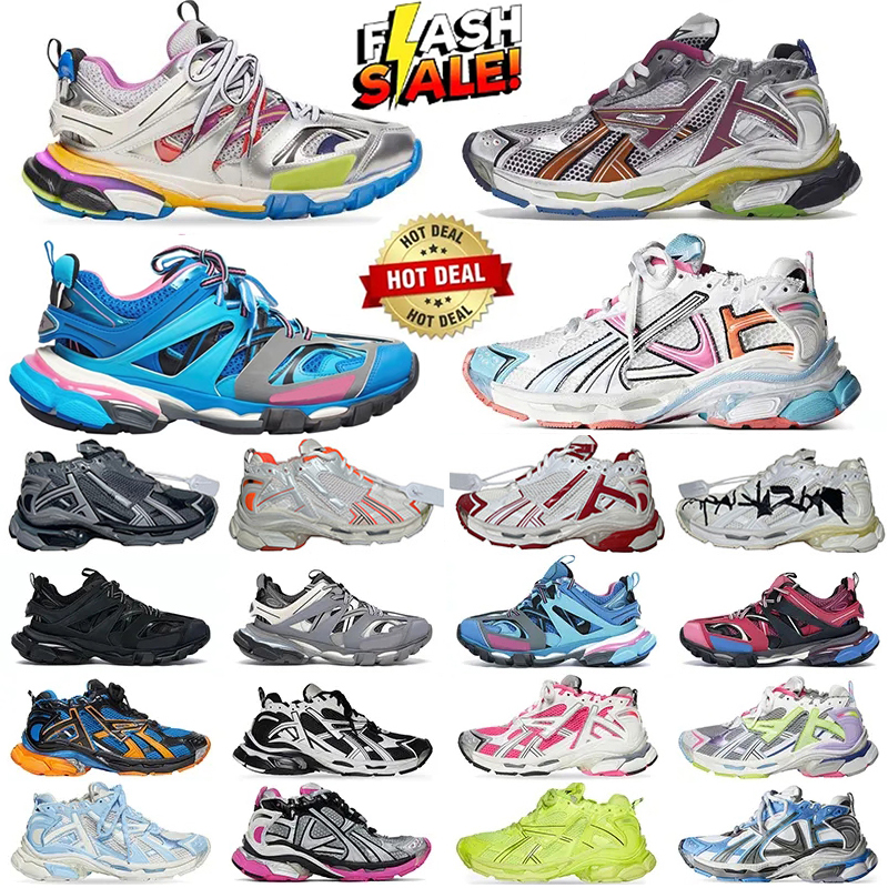 Designer Runner 7.0 7.5 Track 3.0 Triple S Super Running Shoes Retro Tess Gomma Platform Transmit black white pink blue jogging Trainers sneakers 35-46