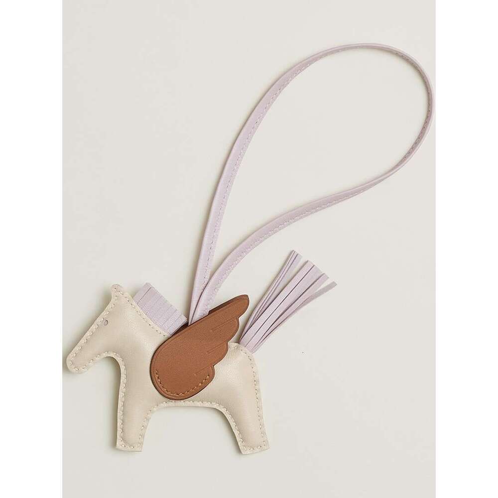 Handmade Little Pegasus Bag Charm Sheepskin Hand-sewn High-end Rodeo Pony Pendant Keychain Car Hanging Decoration