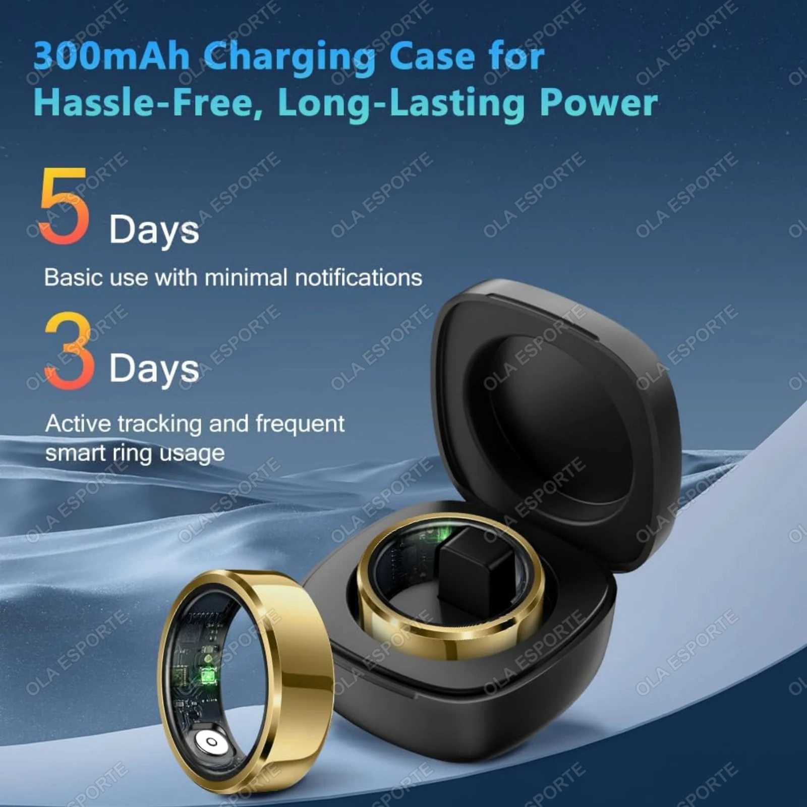 2025 Smart Ring Blood Pressure Heart Rate Sleep Monitoring Smart Ring IP68 5ATM Waterproof Multi-sport Mode Smart Ring for Men and Women W250819