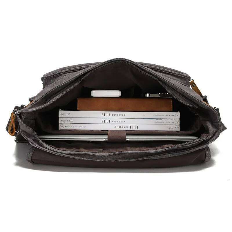 Canvas Shoulder Messenger Men Business Laptop Bag For Book Laptop Backpack