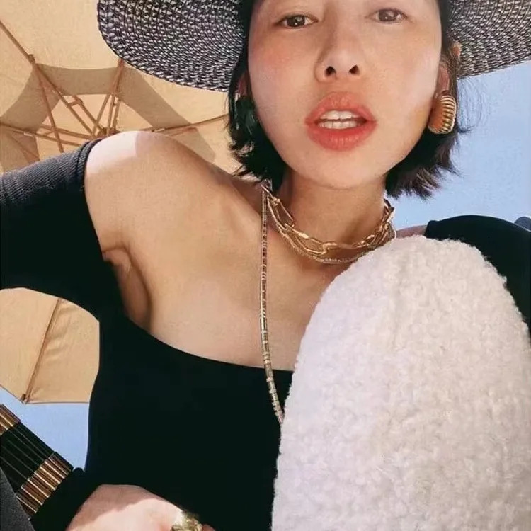 Retro Gold-plated Short Chunky Necklace for Women Big Girls Thick Chain Splicing Metal Choker Jewelry Collares Para Mujer 250815