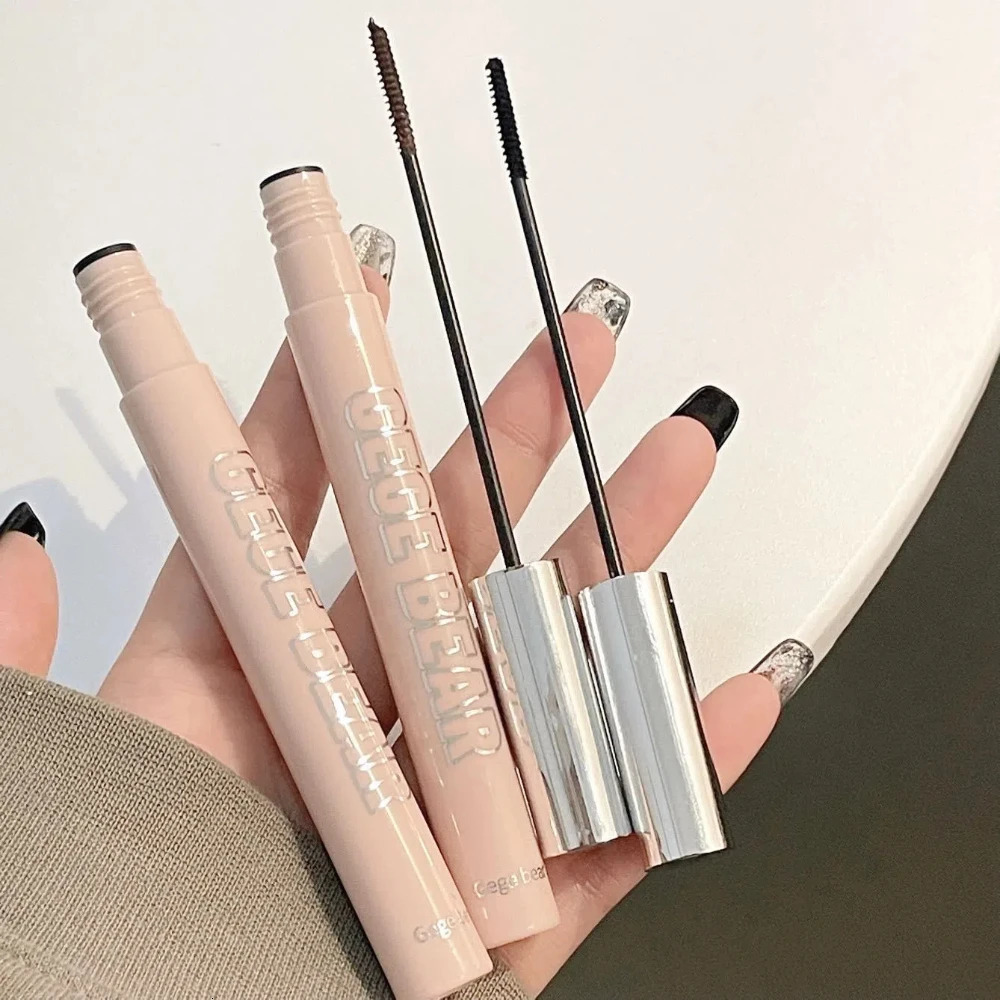 Silk Fiber Matte Mascara Makeup Ultra-Fine Brush Lengthens Eyelashes Waterproof Fast Dry Brown Black Curling Mascara Cosmetics 250818