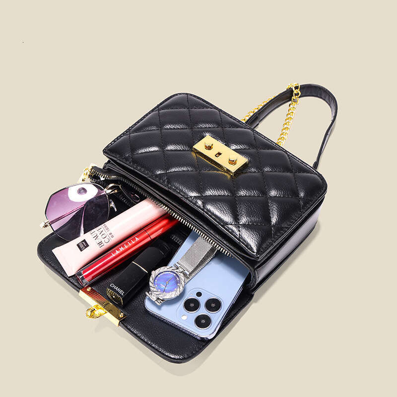 This year's popular niche design 2024 new women's fashionable and versatile crossbody bags, dia grid embroidered