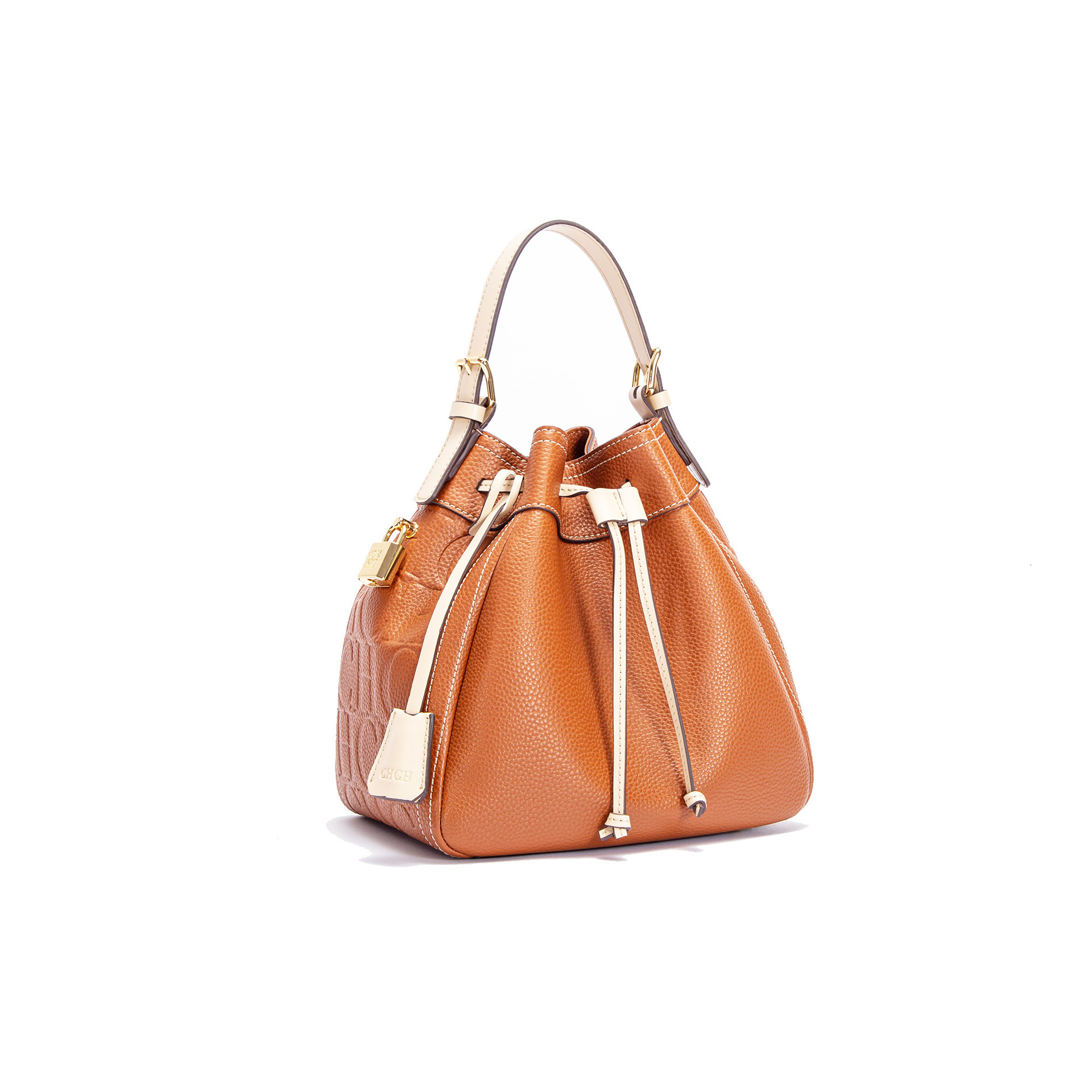 Free Shipping Classic Retro Women's Handbag Fashionable New Style Drawstring Versatile Letter Pressed Plastic Shoulder Crossbody Bag Casual Bucke