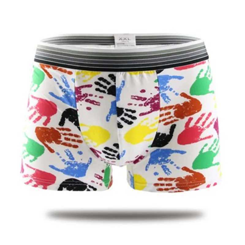 2025 0Pcs Lovely Cartoon Print Mens Boxers Fashion Silk Underwear Men Comfortable Underpants Breathable Male Panties W250819