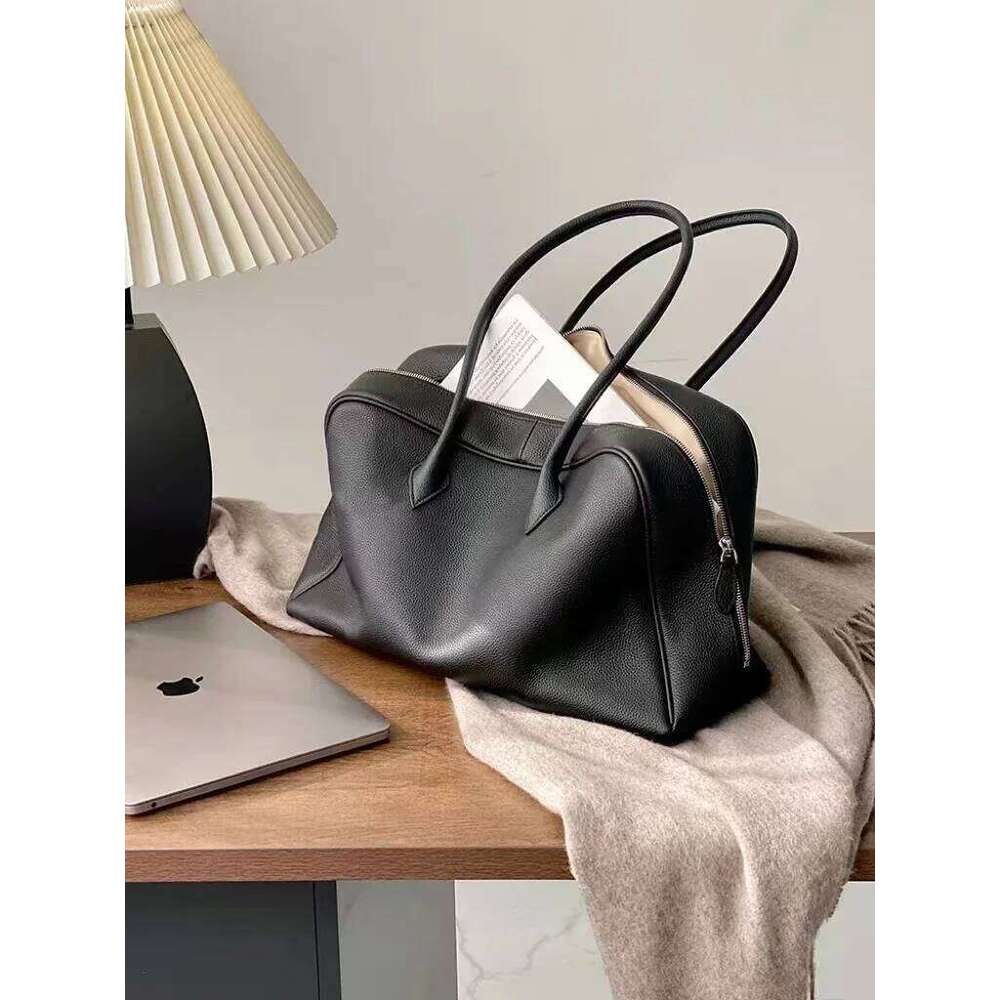 Designer Bags Motingsome First Layer Handbag For Women Togo Cowhide Niche Design Pillow Shoulder Bowling Bag Erarm Armpit Bags Boston Luxury Bag