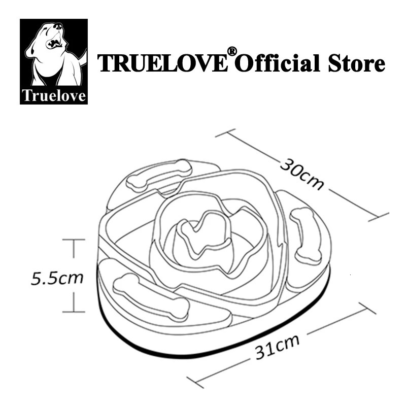 Truelove Pet Dog Slow Feeder High Quality Durable Non Slip Eco-friendly Plastic Protect Cat Dog Cervical Spine Food Bowl TLT2602 250813