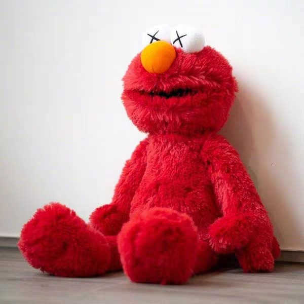 45cm Plush Backpack Toy Red Elmo Blue Biscuit Man Yellow Big Bird Plush Bag Childrens Christmas Gift W240815