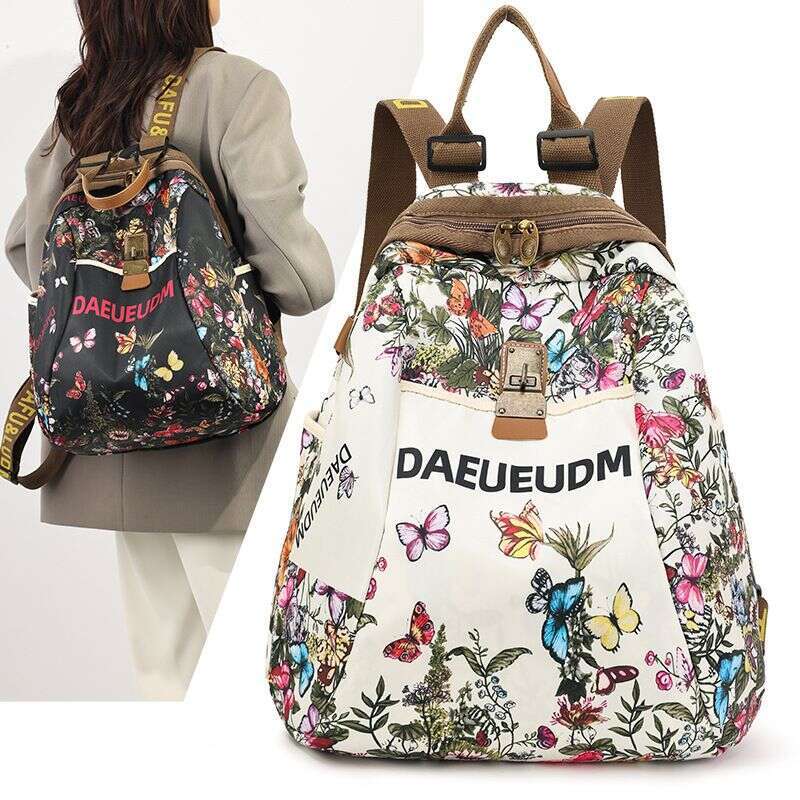 2025 New Printed Ink Painting Bag, Lightweight Fashion, Women's Multifunctional Travel Bag