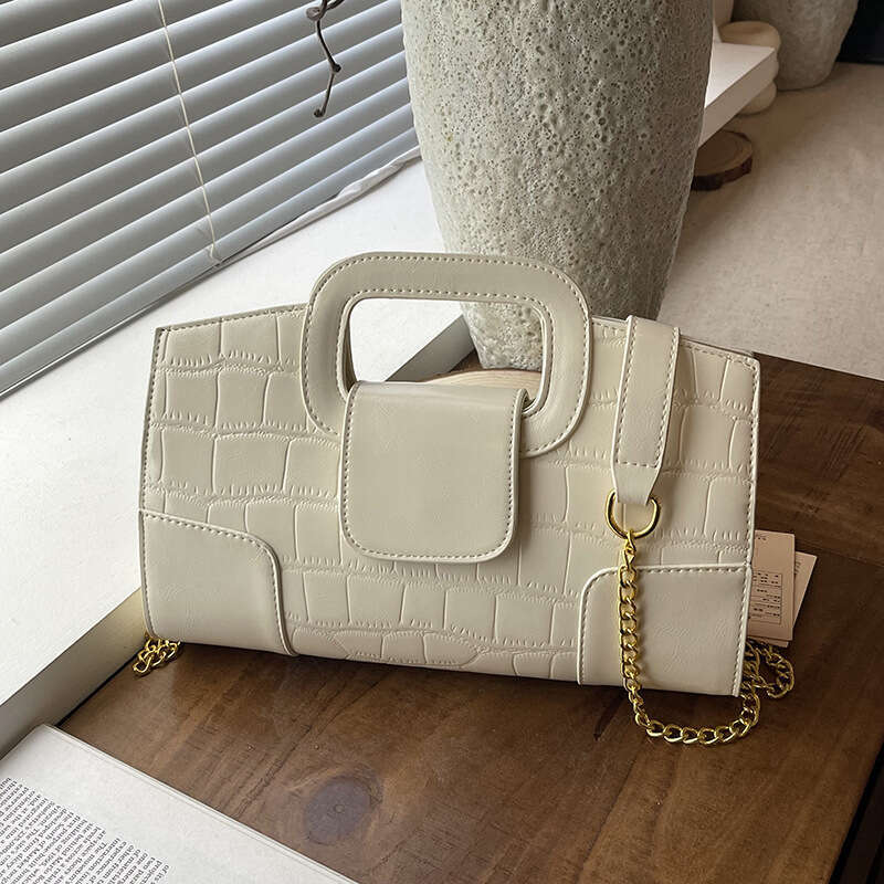 Niche Bags Designer Crocodile Texture Handbag for Women 2025 Summer Trend Versatile Elegant Chain Shoulder Crossbody Bag