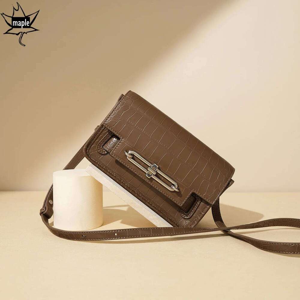 New Spring Green Pig Nose Design Flap Messenger Cow Leather Crocodile Pattern Women Crossbody Shoulder Bag Small Purse