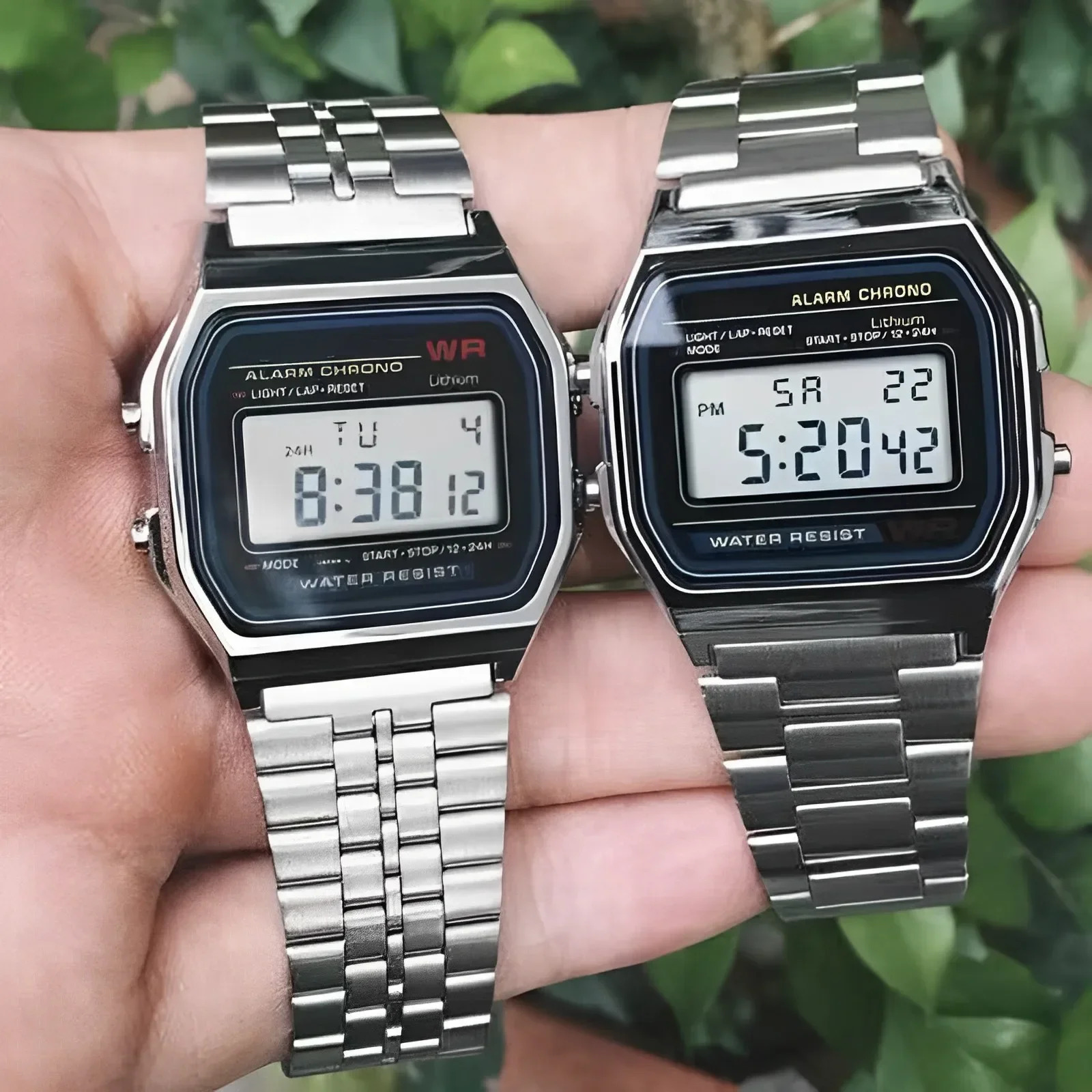 F91W Band Watch Waterproof Retro Digital Stainless Steel Sports Military Watches Men Women Digital Electronic Wrist Watch Clock 250819