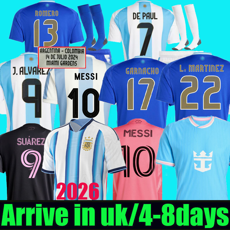 2026 Argentina Soccer Jerseys 3 Star MESSIS 50-Years Anniversary 25 26 Fans Player MAC ALLISTER DYBALA DI MARIA MARTINEZ DE PAUL Child Kids Kit Men Football ShirtS
