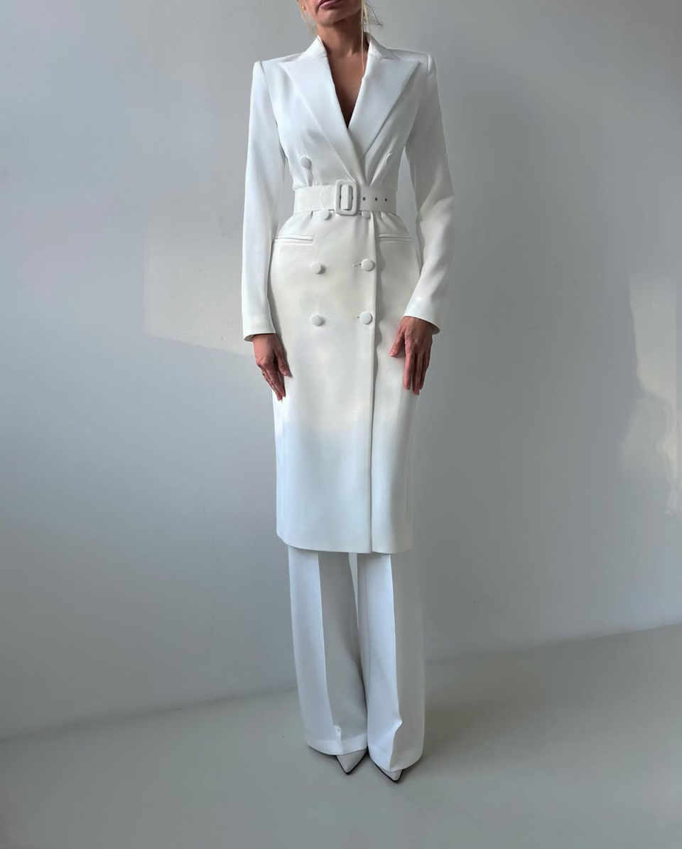 Elegant Women Blazer Dress Customized Slim Fit Banquet Party Gowns Jacket Sets Ladies Business Coat 2 Pieces