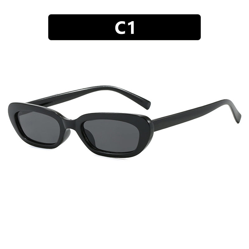 Refined Narrow Frame Cat Eye Sunglasses 2025 New European Minimalist Metal Sunglasses for Women