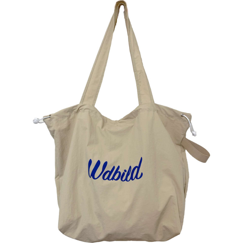 2025 Autumn Women's Casual Handbag Drawstring Canvas Bag Commuter Lightweight Handbag Large Capacity Shoulder Bag Women's Crossbody Bag Desi