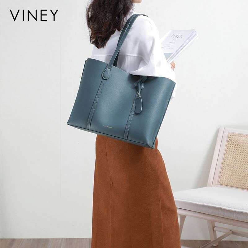VINEY Big 2025 Women's Spring And New Style Trendy Genuine Leather Tote Large Capacity Commuter Summer Shoulder Bag