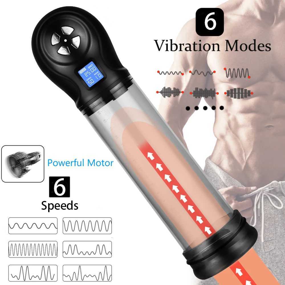 Penis Pump IPX7 Waterproof Electric for Men Penis Enlargement Vacuum Pump Penis Enlarger Massager Male Masturbators 18+ Sex Toys XJ250819