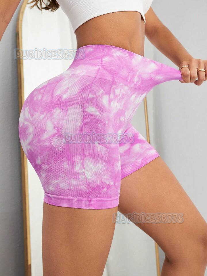 New Tie Dyed Yoga Shorts Womens Sports Outdoor Fitness Pants Comfortable High Waist Elastic Tight Yoga Pants H250819