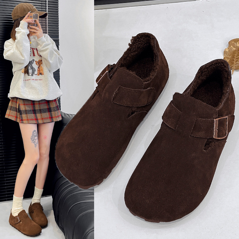 hot Free delivery designer woman cotton boots Fashionable cotton shoes with flat heels and soft soles comfortable and plush shoes