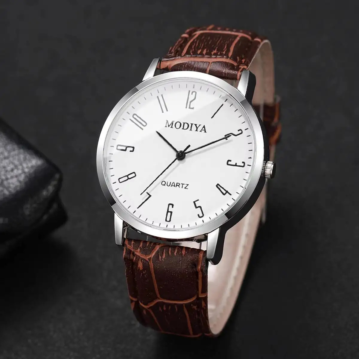 3PCS/Set Fashio Arabic Dial Men Business Watches Casual Leather Strap Quartz Wristwatches Reloj HombreWithout Box 250819