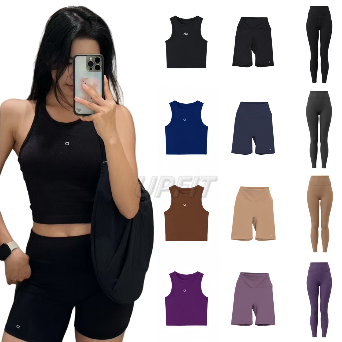 10A Free Ship Summer Essentials Tank Soft Yoga Pants Breathable Casual Daliy Wear High Waist Leggings Office to Gym Shorts Pants Sets Women Clothes