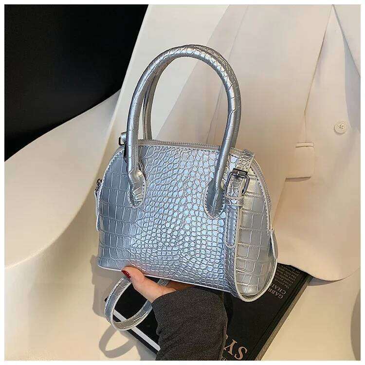 Parisian Inspired Clutch Bag Vintage Crossbody Strap Design Minimalist Leather Tote With Fashionable Gold