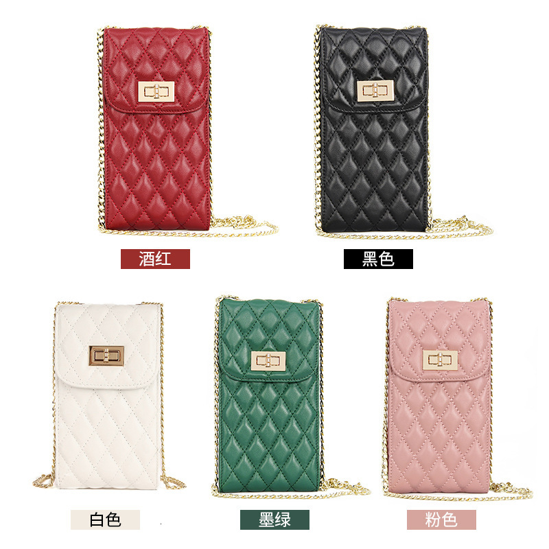 Free shipping designer Korean Version Top Layer Sheepskin Versatile Crossbody Bag for Women Summer Large Capacity Phone Bag Ladies Fashion Vertical Sh