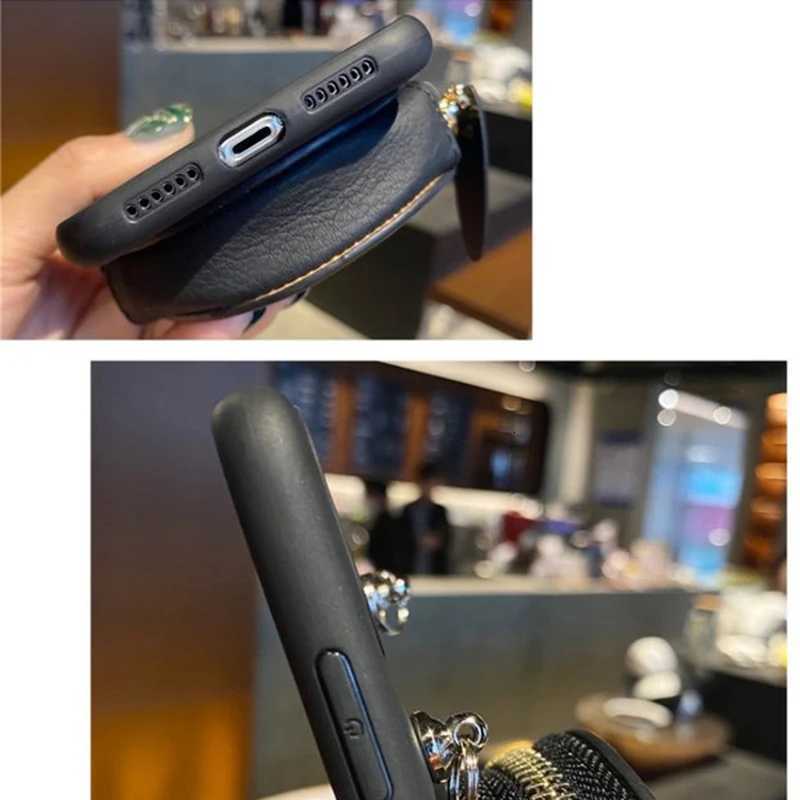 Luxury handbag Satchel Lanyard Cord Soft silicon Phone Case For iPhone 13 12 14 Pro Max 11 MiNi XS XR X 8 7 Plus SE 6 Bee Cover Z250819