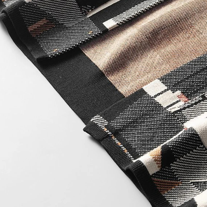 Geometric Oil Painting Camouflage Irregular Cardigan Sweater Mens Plus Size Widened Autumn Outer Wear Jacket Top Preppy 250819