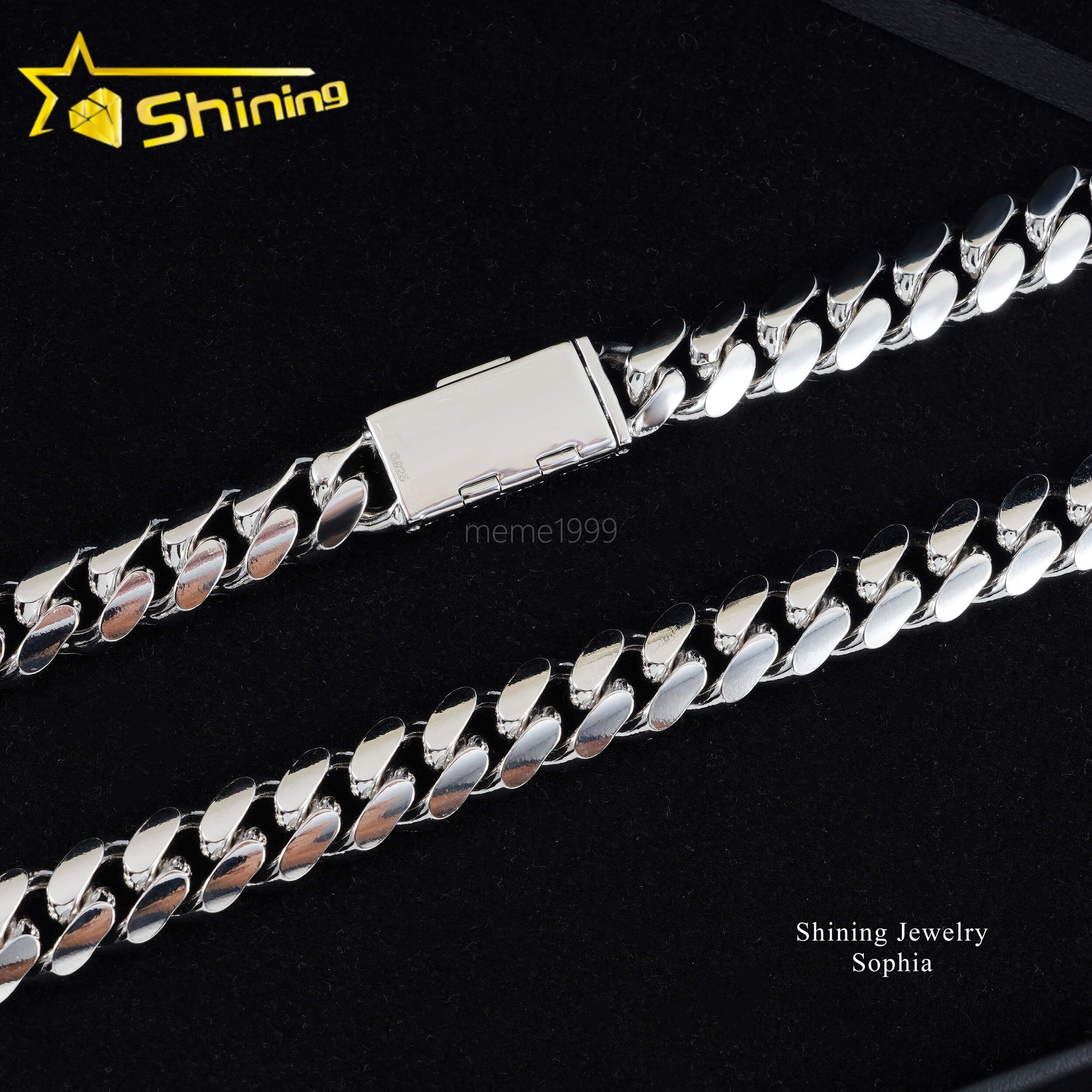 IGI Certified Custom Iced Out Clasp Lab Grown Diamond Necklace Hip Hop Sterling Silver 12MM Miami Cuban Link Chain