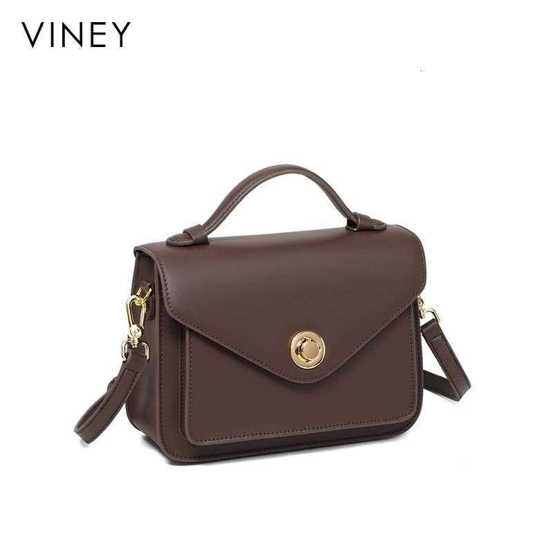 VINEY Women 2025 New Women's Messenger Genuine Leather Commuter Bag High-end Versatile Shoulder Handbag